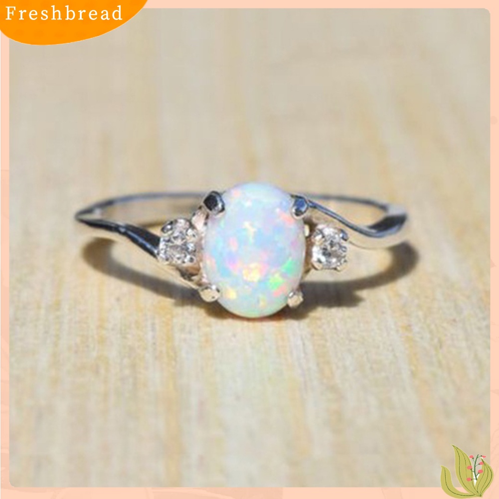 &lt; Freshbread &gt; Fashion Indah Opal Paduan Pesona Cincin Wanita Pengantin Pernikahan Pertunangan Perhiasan