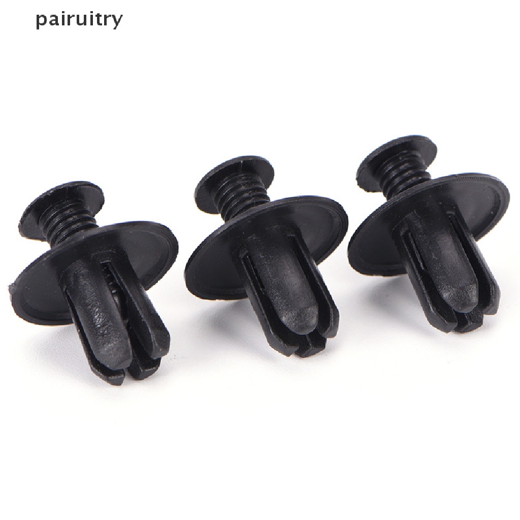 Prt 50pcs 8mm Auto Car Bumper Fender Holder Push Hitam Klip Plastik Pengikat PRT