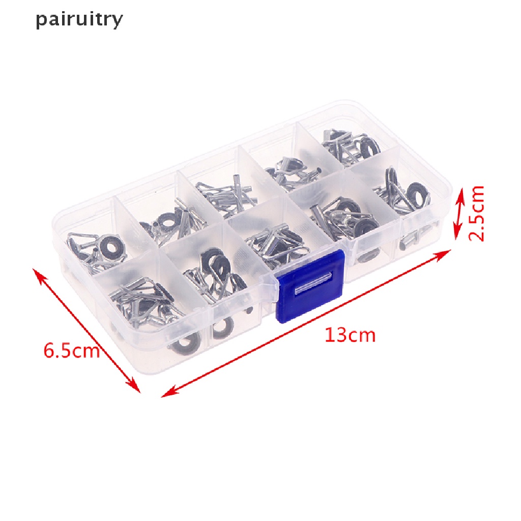 Prt 50pcs/Box Ukuran1-10# Set Kit Reparasi Tip Guide Joran Pancing DIY Mata Rings Tackle PRT