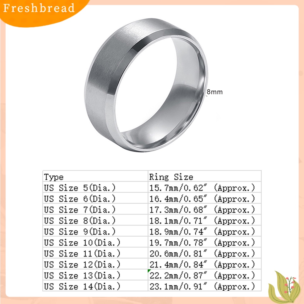 &lt; Freshbread &gt; Cincin Punk Keren Nyaman Dipakai Cincin Pita Lebar Baja Titanium Kreatif Sederhana Untuk Cocktail Bar Club