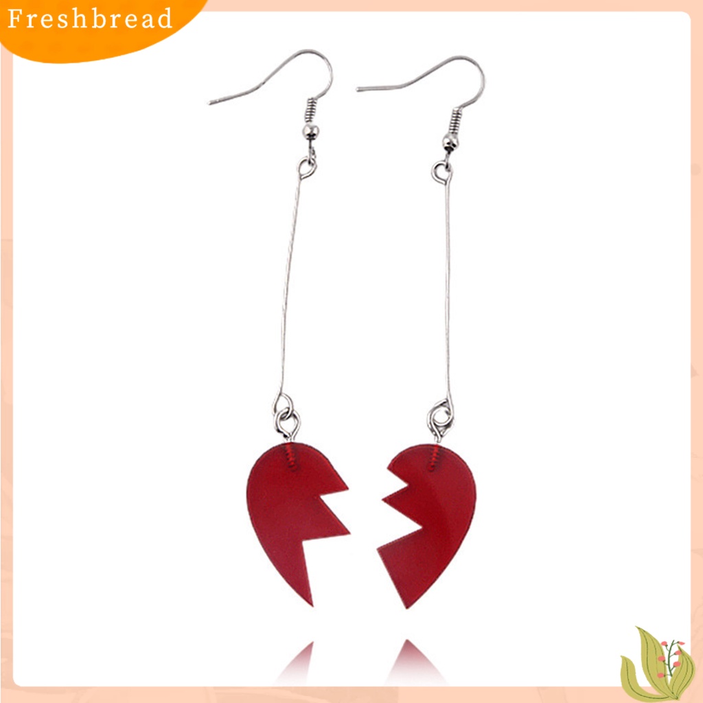 &lt; Freshbread &gt; 1pasang Anting Menjuntai Panjang Yang Dapat Dikombinasikan Bentuk Hati Kepribadian Dekoratif Anime Cosplay Props Hadiah Kekasih Bizarre Adventure Anting Klip Wanita Pria Perhiasan Untuk Prom