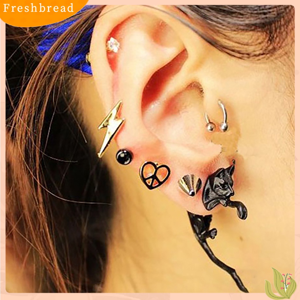 &lt; Freshbread &gt; 1pc Ear Stud Desain Bentuk Rubah Hias Alloy Anting Tusuk Wanita Untuk Pesta Ulang Tahun