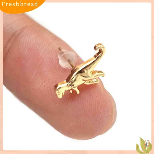 &lt; Freshbread &gt; 3pasang Wanita Vintage Punk Hewan Dinosaurus Bentuk Telinga Tindik Giwang Anting