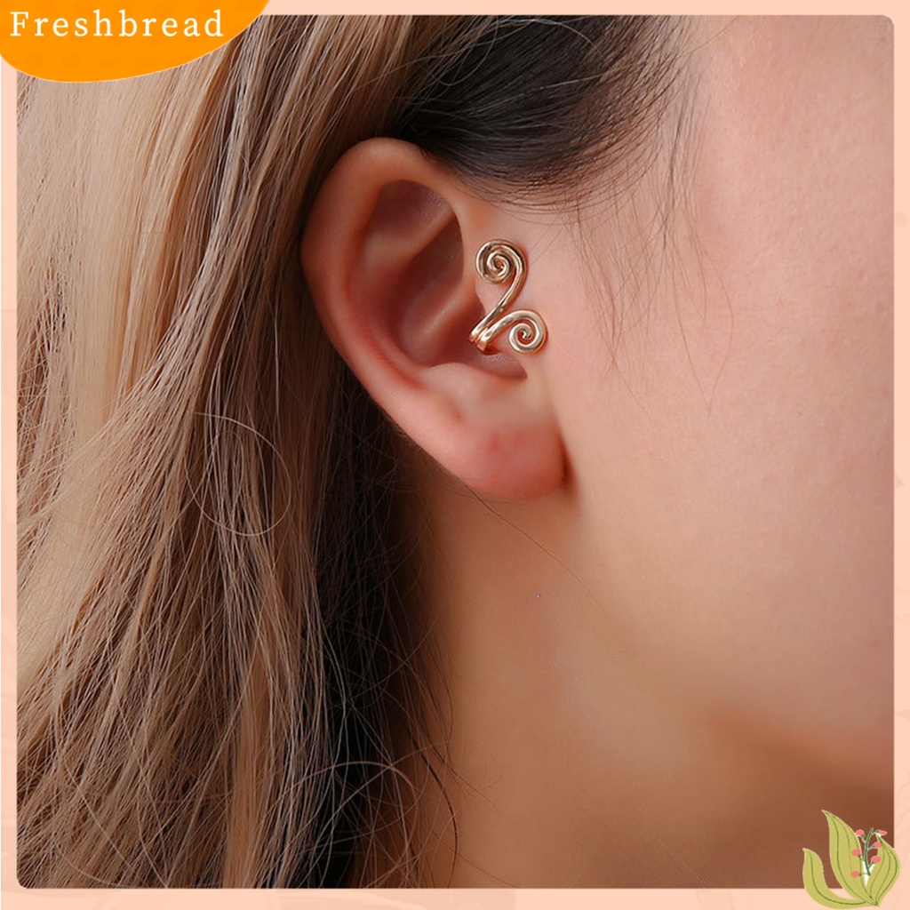 &lt; Freshbread &gt; 1Pc Klip Telinga Tanpa Sakit Non-Piercing Geometris Wanita Monkey King Golden Hoop Incantation Shaped Clip Earring Perhiasan Hadiah Untuk Kehidupan Sehari-Hari