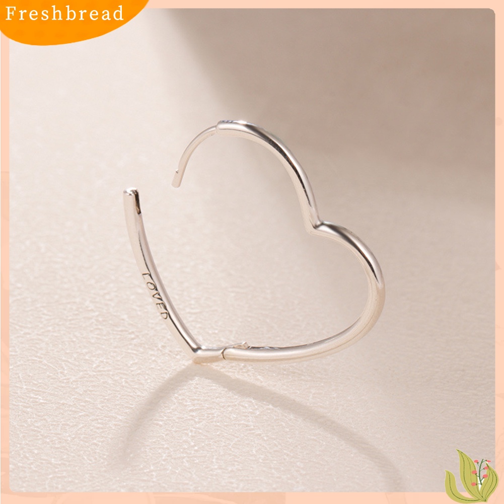 &lt; Freshbread &gt; Fashion Wanita Sederhana Cinta Bentuk Hati Anting Logam Pesta Perjamuan Perhiasan Hadiah