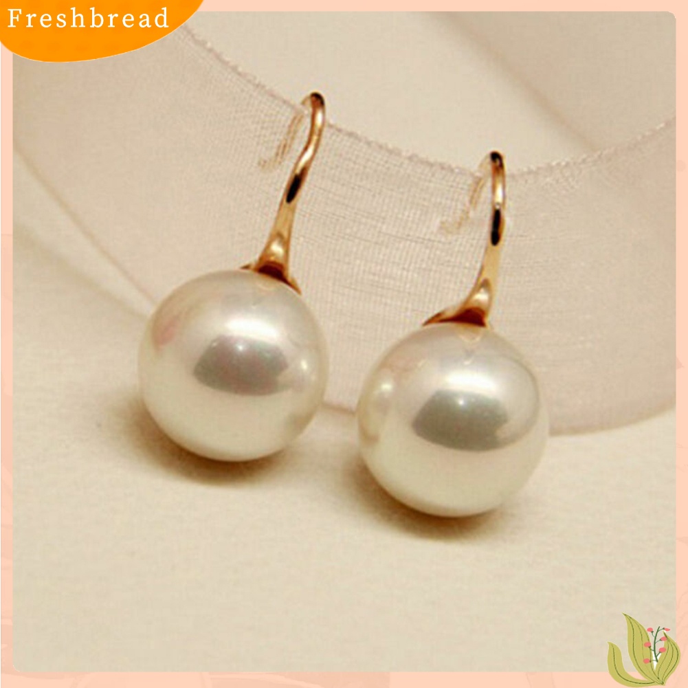 &lt; Freshbread &gt; Fashion Wanita Mutiara Imitasi Mini Ear Hooks Earrings Pesta Pernyataan Perhiasan Hadiah