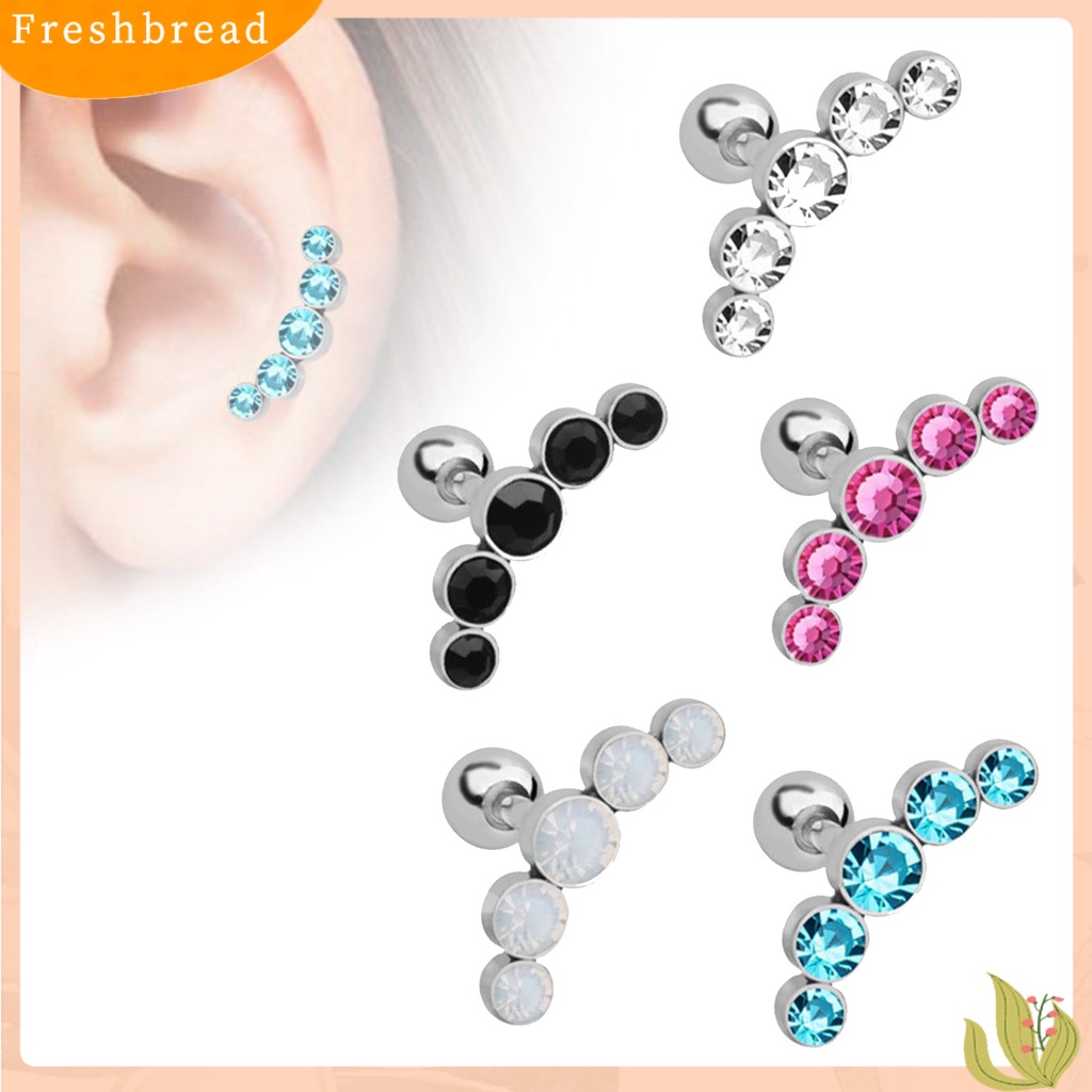 &lt; Freshbread &gt; 1Pc Wanita Stainless Steel Cartilage Helix Tragus Ear Stud Piercing Anting Hadiah