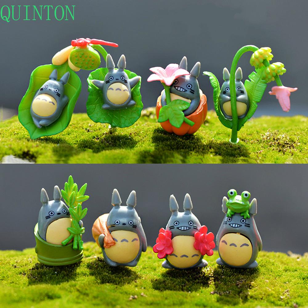 Quinton 8pcs / Set Miniatur Figurin Karakter Anime Jepang My Meighbor Totoro Untuk Hiasan Micro Landscape