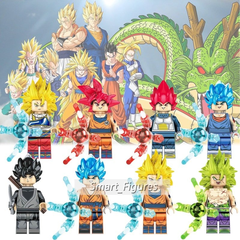 Dragon Ball Series Monkey King Vegeta Broly Black Goku Beerus Puzzle Rakitan Mainan Blok Bangunan