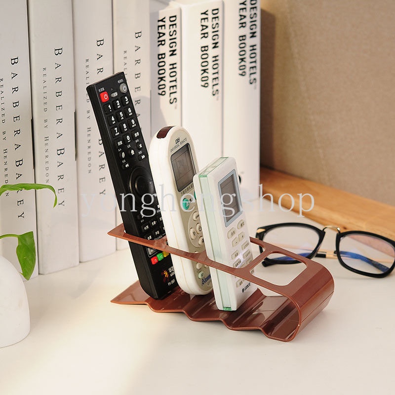 Kreatif 4kisi TV Remote Control Stand Holder Ac Kotak Penyimpanan Remote Alat Tulis Bracket Kacamata Rak Penyimpanan Serba Serbi Organizer Meja Rumah