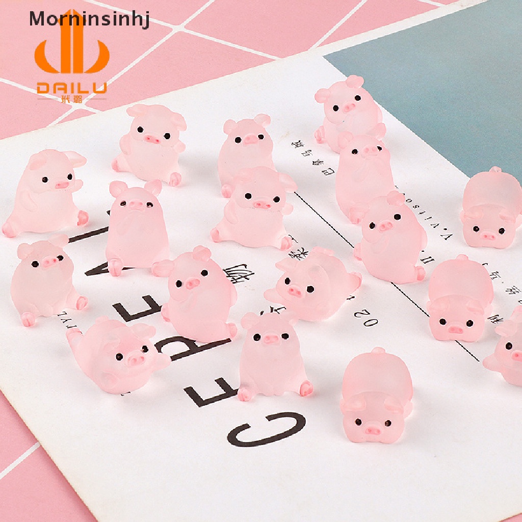 Mornin 6 Pcs Mini Resin Kartun Babi Miniatur Terrarium Patung DIY Handmade Scrapbook Kerajinan Dekorasi Rumah Aksesoris id