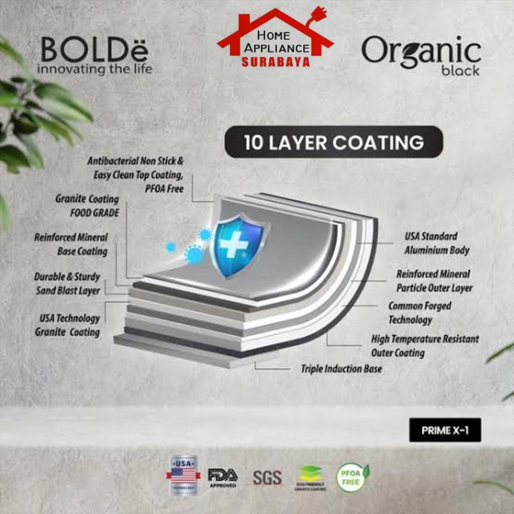 BOLDe Organic Black Series 24CM Pot + Steamer