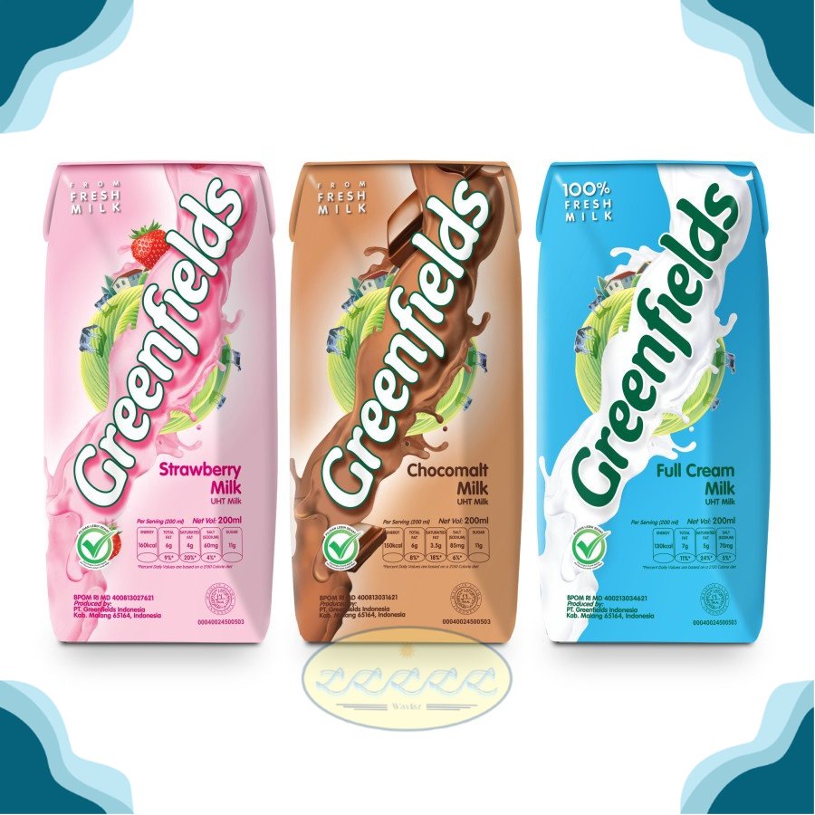 

Greenfields Susu UHT 200 ml Fullcream / Chocomalt / Strawberry