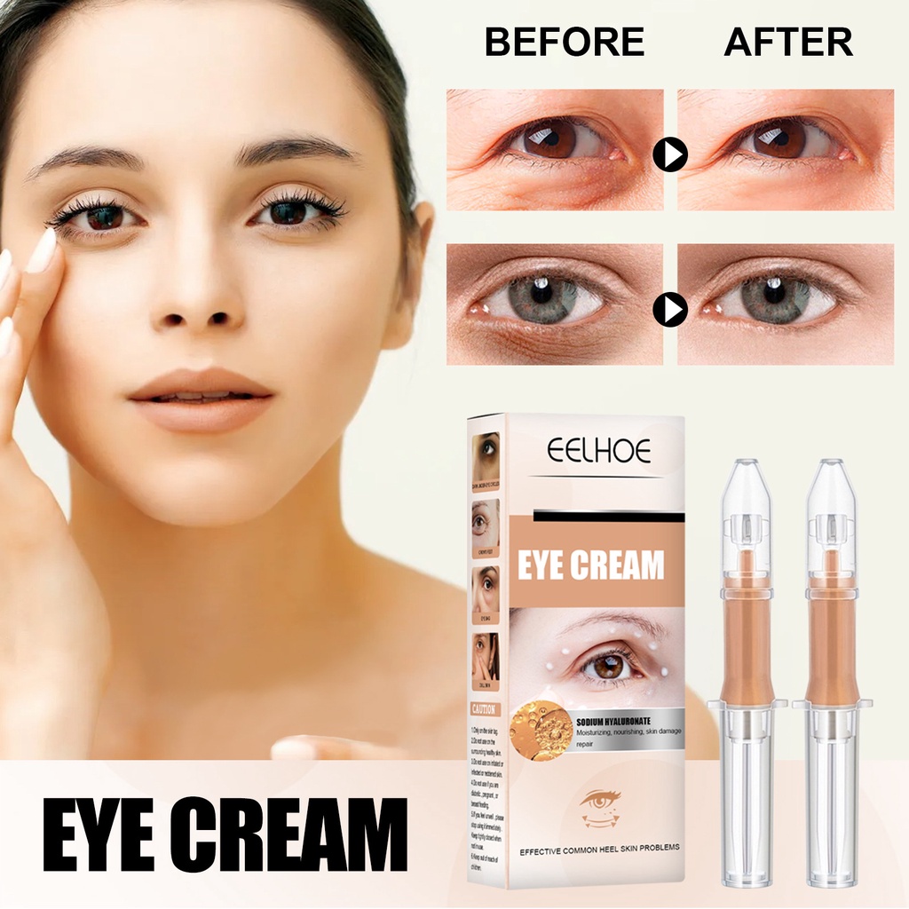EELHOE Eye Cream Eye Gel Serum Krim Mata Untuk Mencerahkan dan Mengencangkan Mengurangi Garis Halus dan Kantong Mata