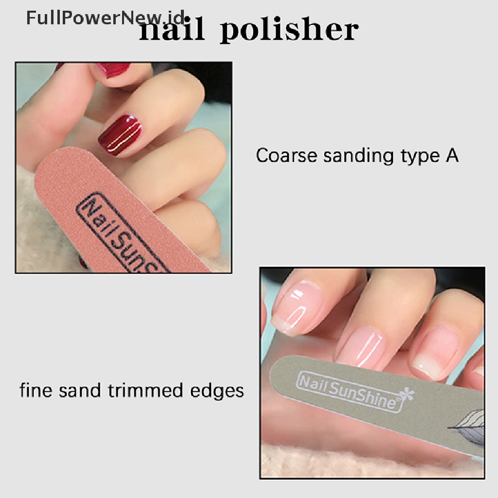 Power 21Pcs Nail Manicure Set Alat Perawatan Kuku Pedicure Files Buffer Spons Blok ID