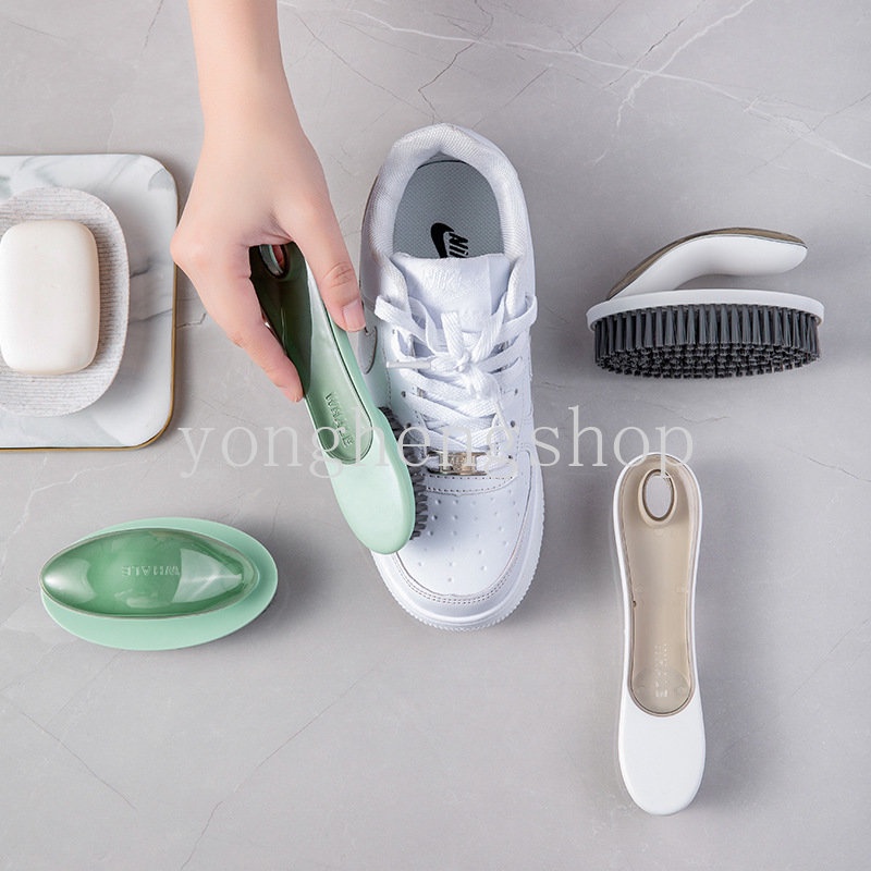 Kreatif Sikat Sepatu Gagang Panjang Berbulu Lembut Laundry Brushes Rumah Tangga Multifungsi Sikat Pembersih Pakaian Alat Cuci Sneaker Boot Shoes Cleaner