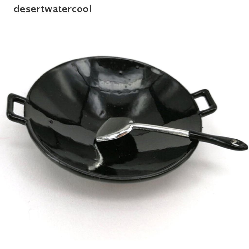 Deid 3Pcs/set1: 12rumah Boneka Miniatur Dapur Wajan Panci Penutup pancake turner Mainan Martijn