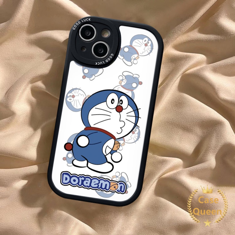 Casing Doraemon Kucing Kartun Lucu Untuk Realme C53 C31 C30 C35 C20 C55 C10 4G C20A C25Y C12 C17 C21Y C15 C25s C17 6i 6s 8 5i 7i 5 9i 6 8i 8Pro 5 C21 GT C11 C2 C3 Bulat Soft Cover Lensa