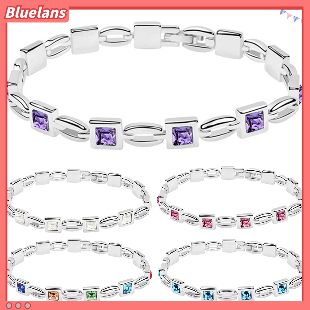 {In Stock} Fashion Wanita Perhiasan Bling Putri Potong Berlian Imitasi Bertatahkan Gelang Bangle Hadiah