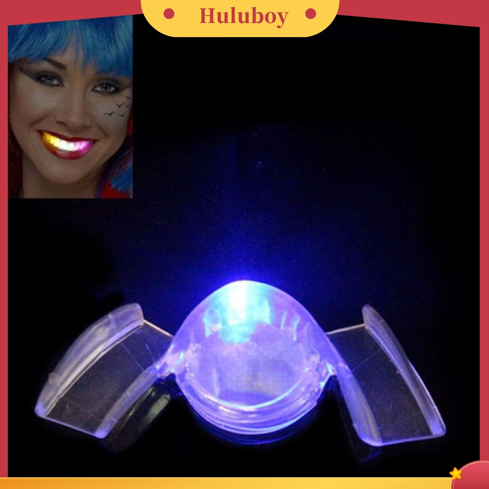 {Same model Bian Boxian}  1Pc Lucu LED Kedip Gigi Tali Penjaga Mulut Halloween Trick Mainan Pesta Props