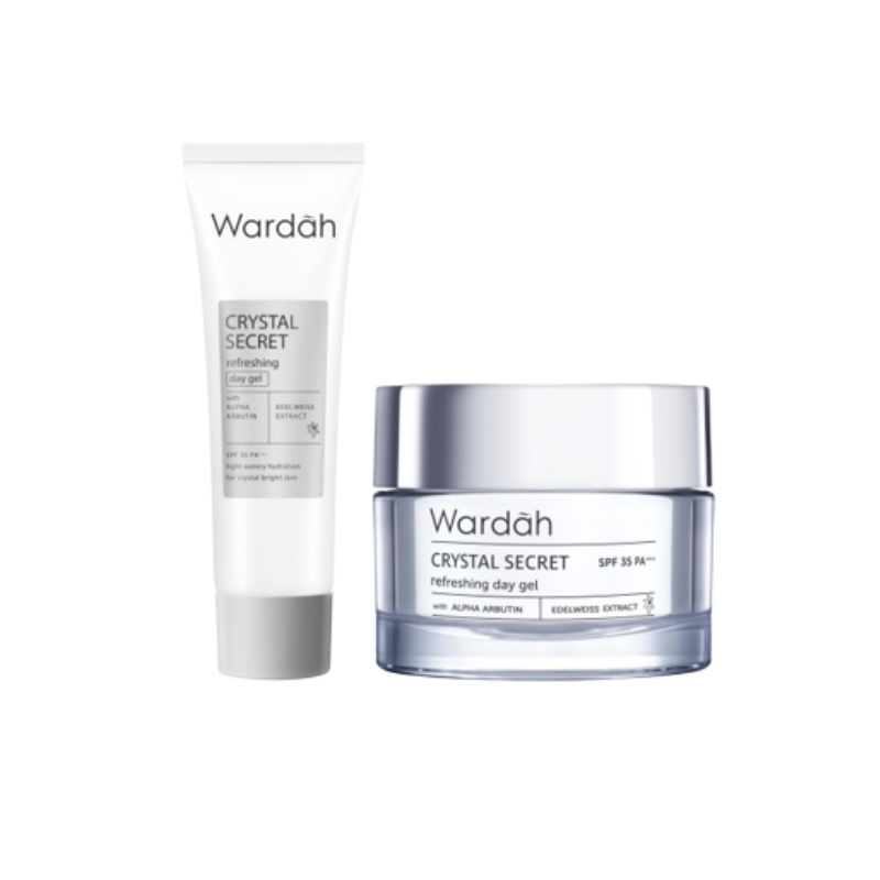 WARDAH Crystal Secret Refreshing Day Gel 15ml &amp; 30g - Apple_Kosmetik