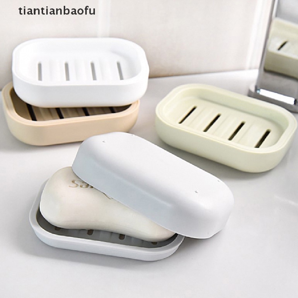 [tiantianbaofu] Double Layer Bathroom Dish Plate Case Rumah Shower Travel Hiking Holder Rak Sabun Butik