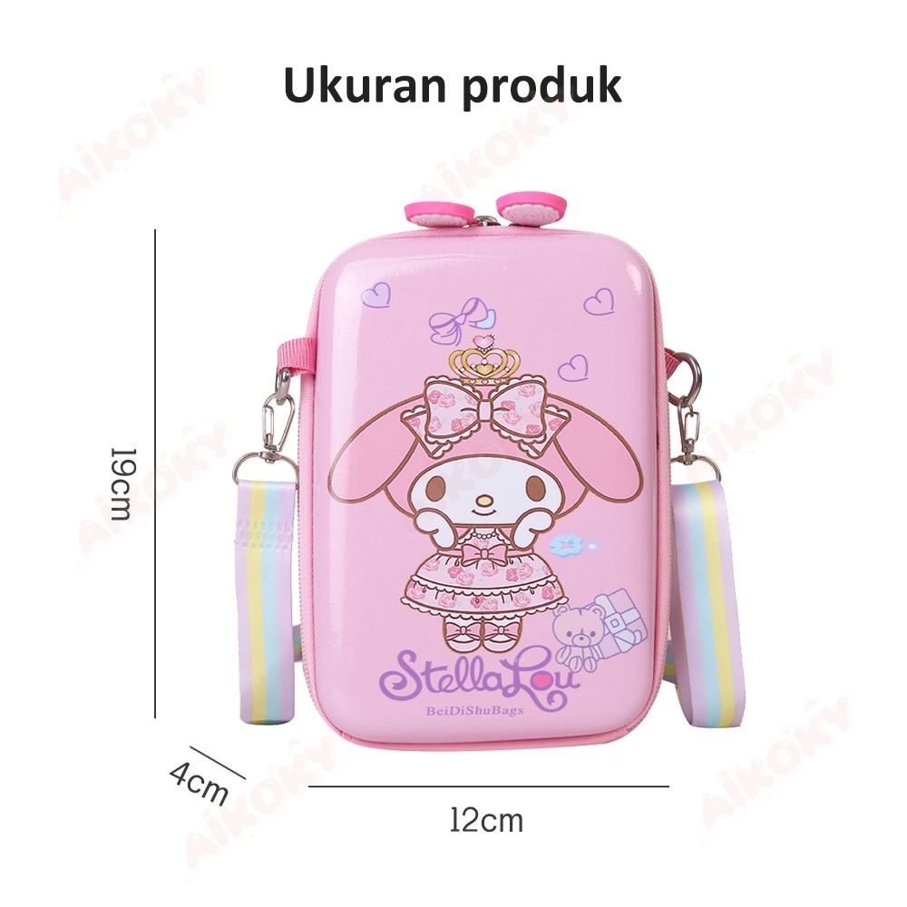 Aikoky Tas Selempang Anak Perempuan / Sling Bag Hardcase Fashion / Tas Anak Frozen Disney