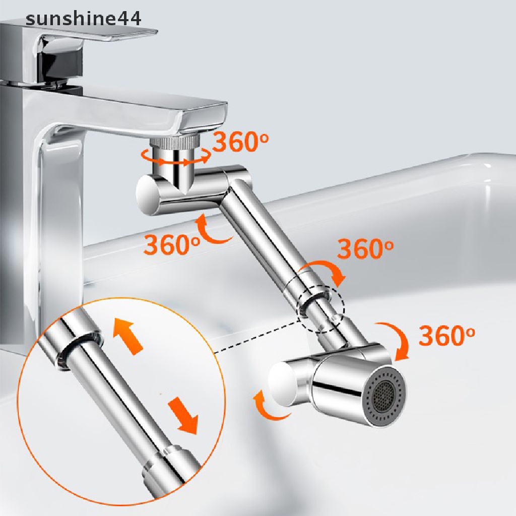 Sunshine Alloy Rotasi Universal Keran Aerator Retracta Lengan Robot Putar Faucet Extension Aksesori Dapur Faucet Extender ID