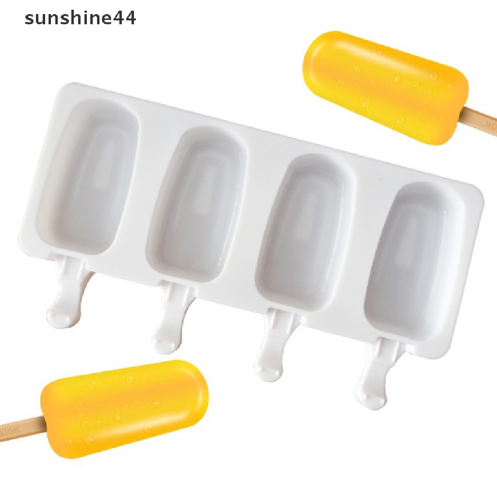 Sunshine Cetakan Es Krim Silikon Cetakan Es Loli DIY Homemade Dessert Freezer Mold ID