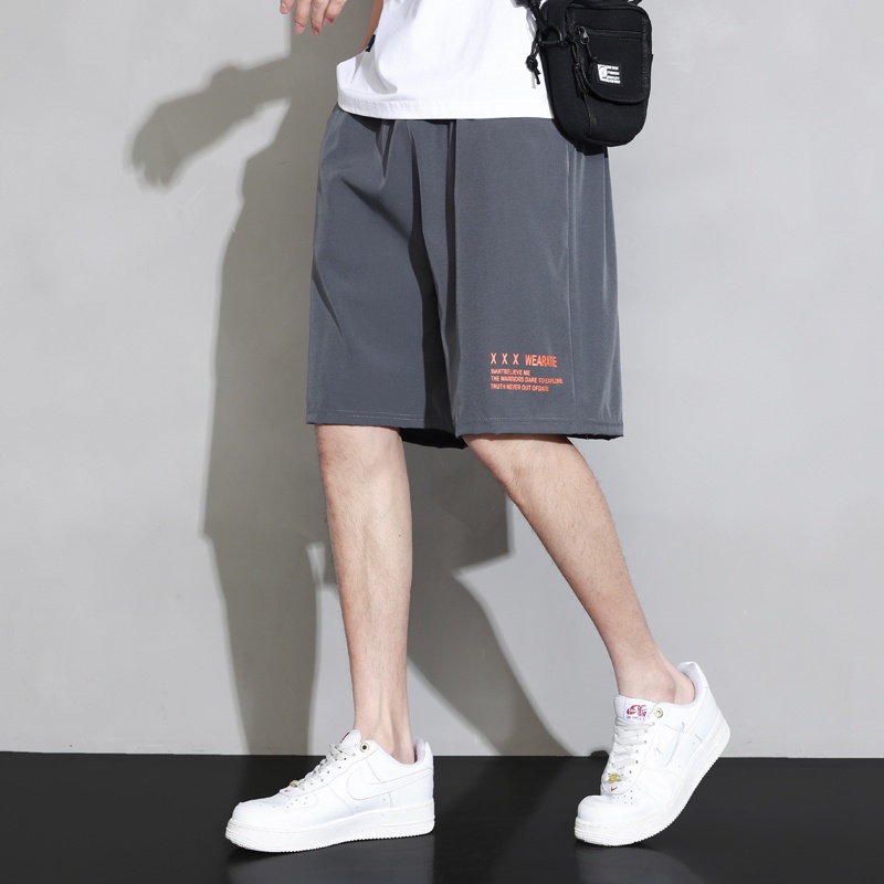 Celana Pendek Pria Sport Casual Olahraga Versi Longgar Elastisitas Cepat Kering Fashion Shorts K5161