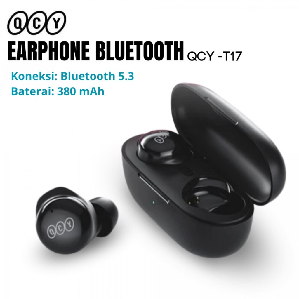 QCY 17 TWS Earphone Wireless Bluetooth with Charging Case