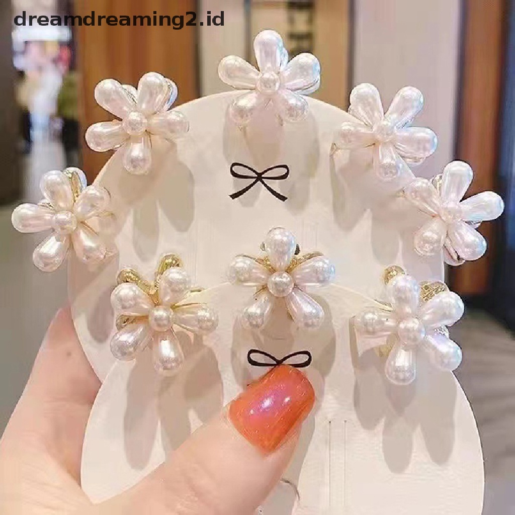 (hot) 4pcs/set Mode Baru Bunga Cakar Kecil Klip Fashion Gadis Poni Klip Ponytail Aksesoris Rambut Bunga Lucu Hiasan Kepala Perhiasan Hadiah//