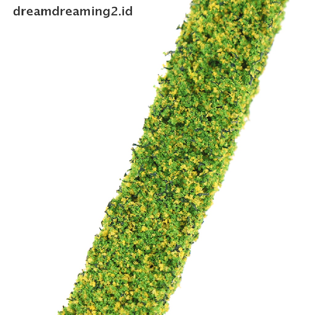 (hot) 2pcs Strip Perdu Meja Pasir Hijau Model Miniatur Simulasi Pagar Rumput DIY//