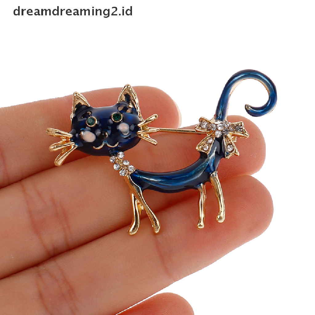 (hot) Kepribadian Kucing Biru Bros Gadis Wanita Kantor Kasual Bros Pin Hadiah//