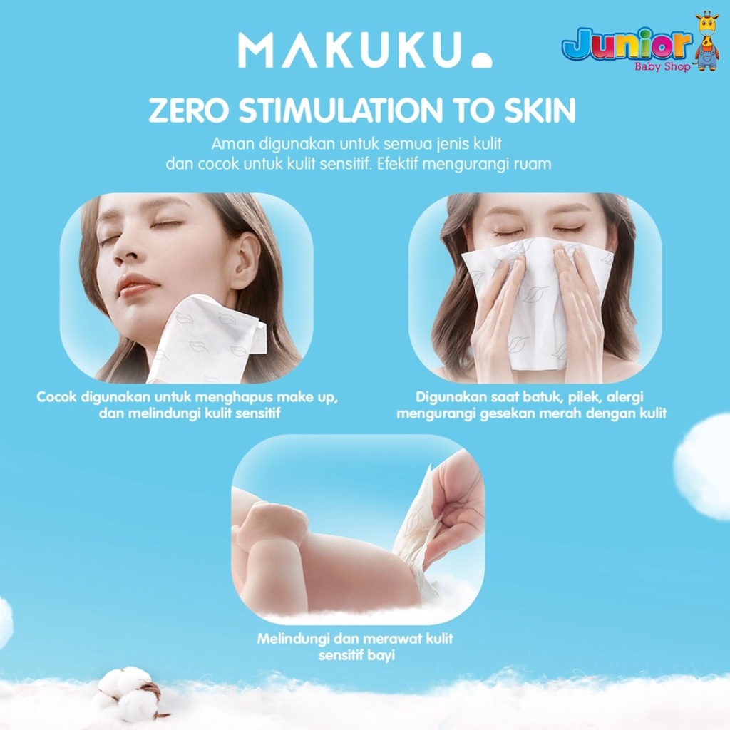 MAKUKU Air Tissue Isi 1 Pack / 40 Lembar / 5 pack Tisu Kering