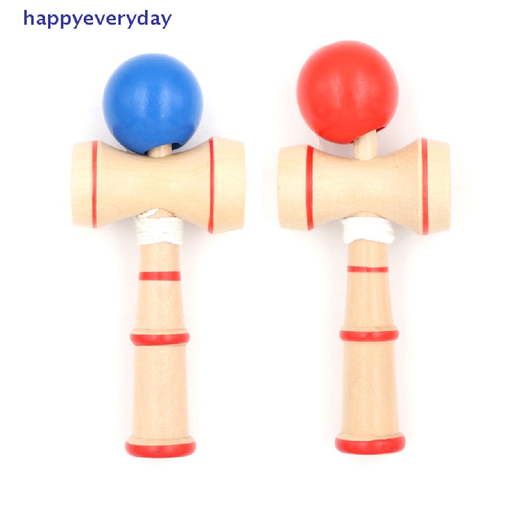 [happy] Kid Kendama Ball Mainan Edukasi Keterampilan Kecakapan Keseimbangan Permainan Kayu Tradisional Jepang [ID]