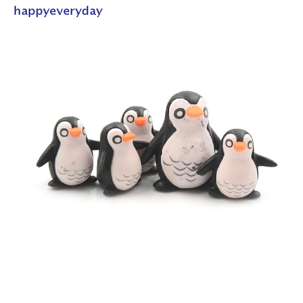 [happy] 5pcs Fashion DIY Pinguin Ornamen Miniatur Berkebun Dekorasi Rumah Boneka Hadiah Mini [ID]