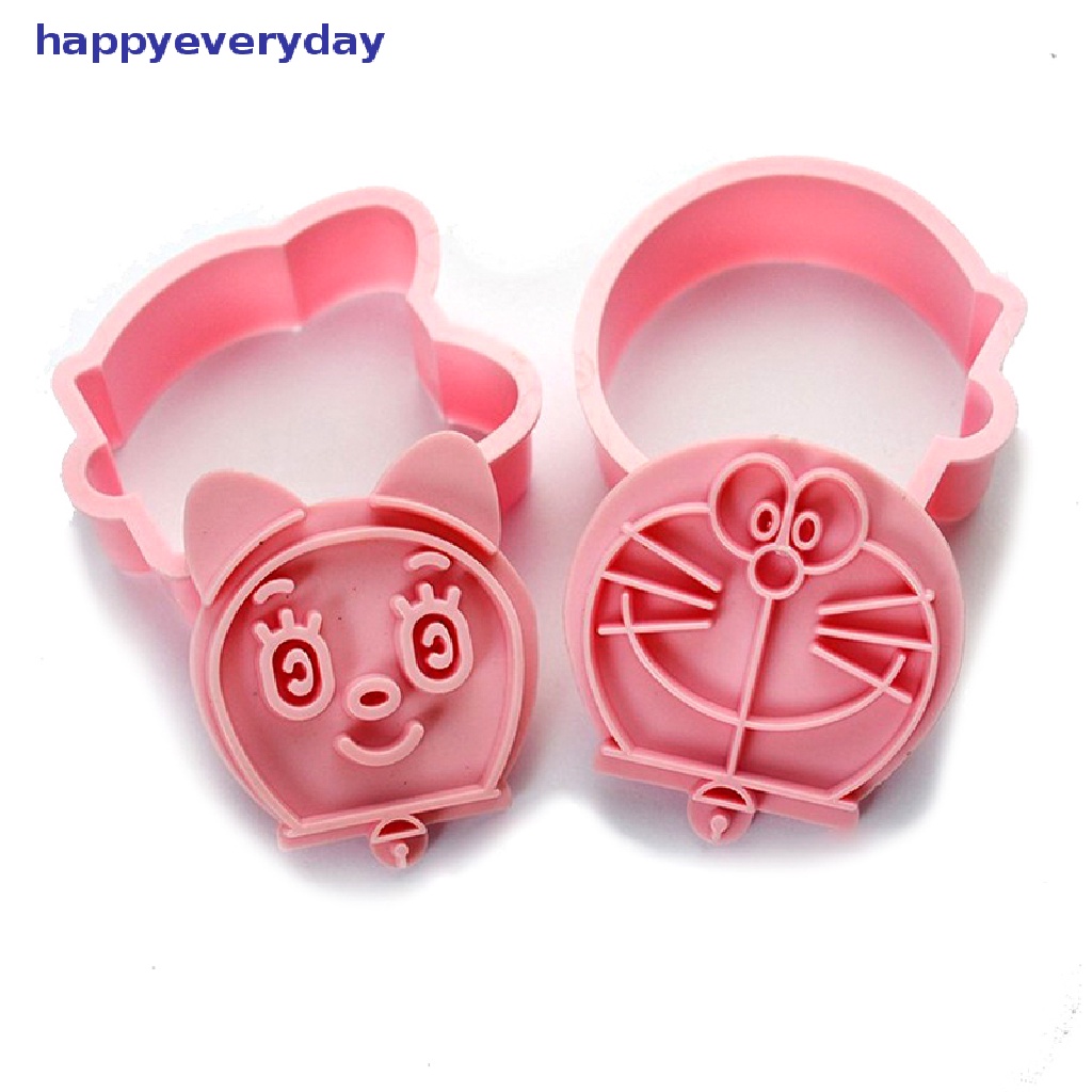 [happy] 2pcs/set Jingle Cats Dan Doraemon Cookies Cutter/Alat Perangko Plastik Food Grade [ID]