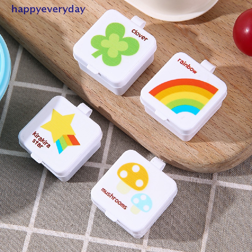 [happy] 1/4pcs Botol Saus Mini Square Portable Bento Sub-Botol Saus Plastik Kotak [ID]