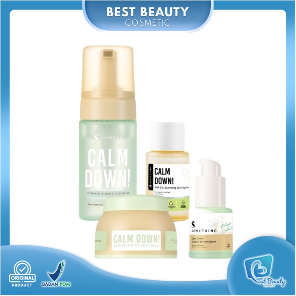 ★ BB ★ SOMETHINC Calm Down Skinpair SERIES | Bubble Cleanser 120ml - R-Cover Cream 25ml - Barrier Serum 20ml