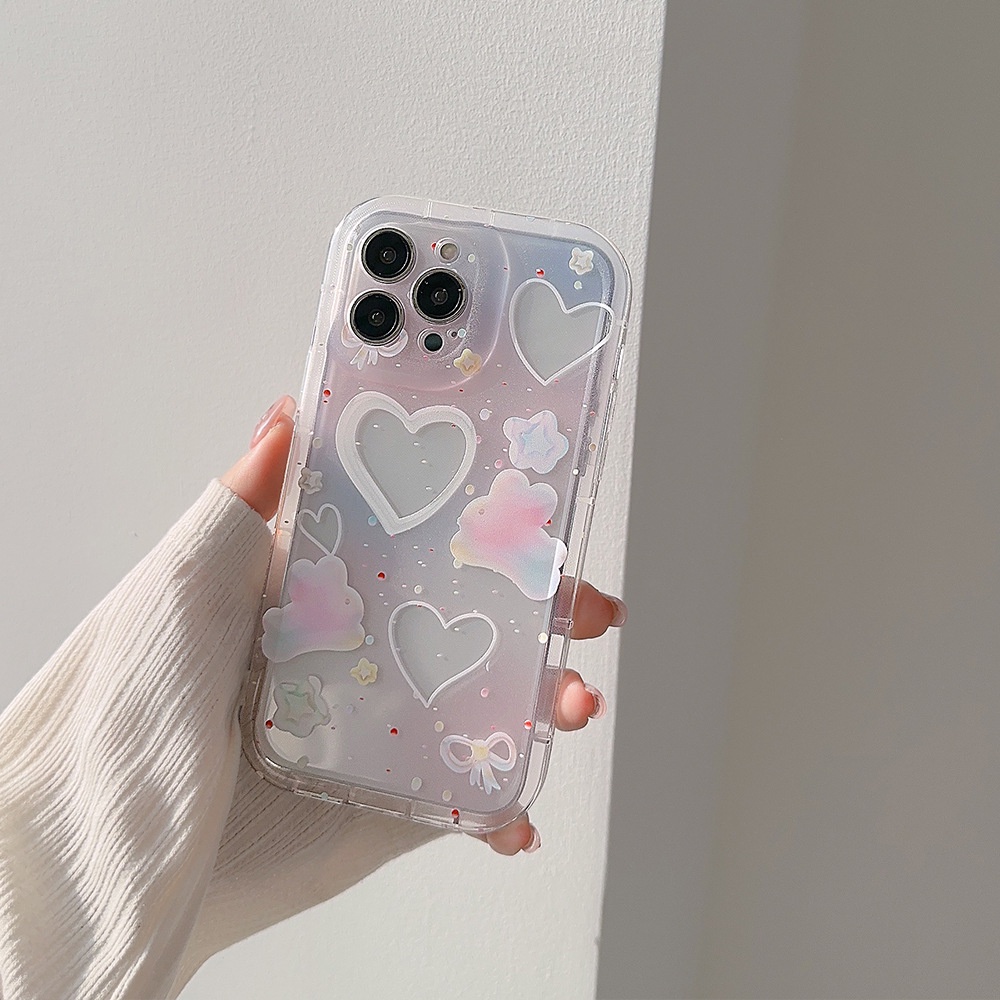 IPHONE Wanita Dream Phone Case Hola Dyeing Bunny Motif Kerang Anti Jatuh Soft Cover Untuk Iphone11 12 13 14 PLUS PRO MAX