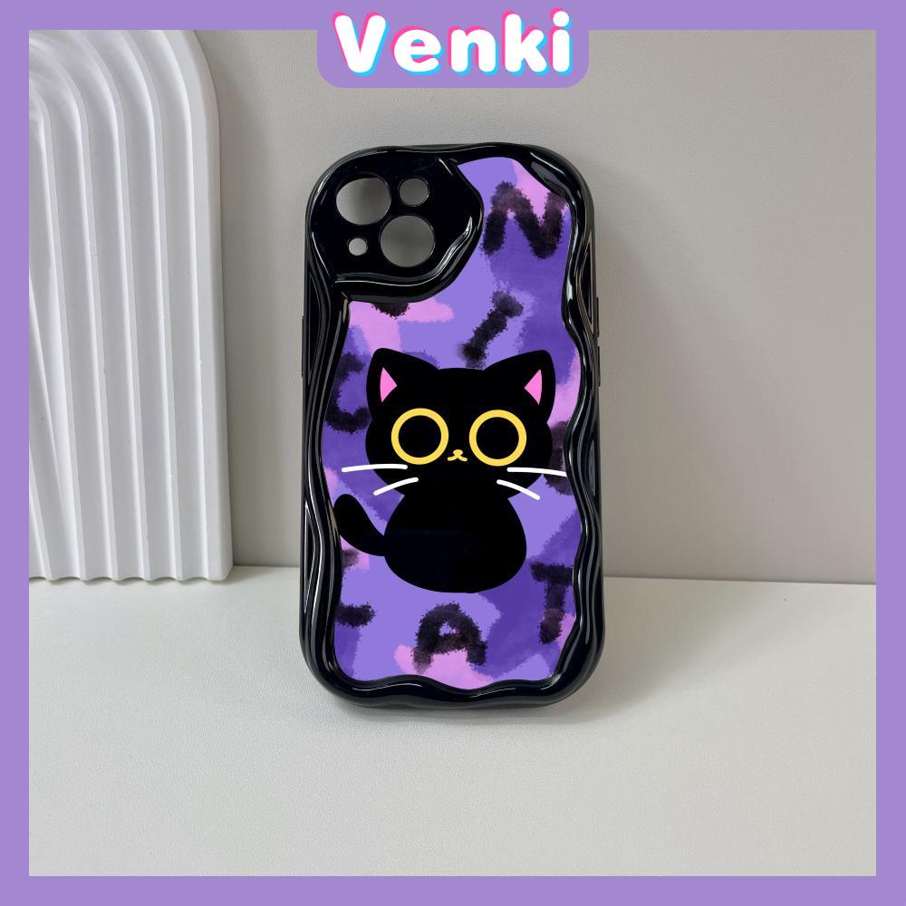 Case iPhone 11 Pro Max TPU Soft Glossy Curved Wave Case Cute Cartoon Cat Camera Protection Shockproof For iPhone 14 13 12 11 Plus Pro Max 7 Plus X XR