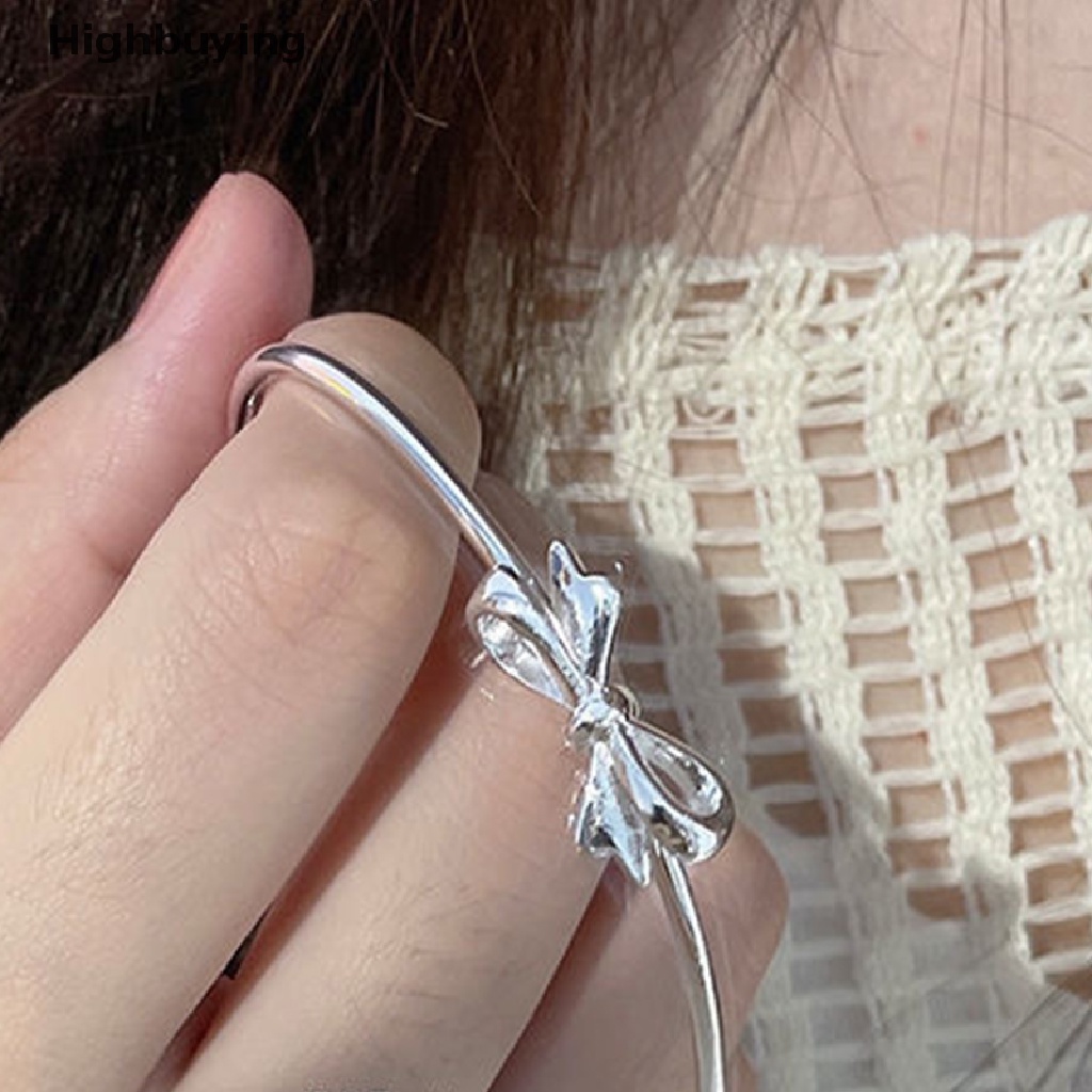 Hbid Adjustable Ikatan Simpul Perak Cuff Gelang Warna Silver Liontin Gelang Untuk Wanita Pembukaan Yang Dapat Disesuaikan Bangle Charm Fashion Pesta Perhiasan Glory