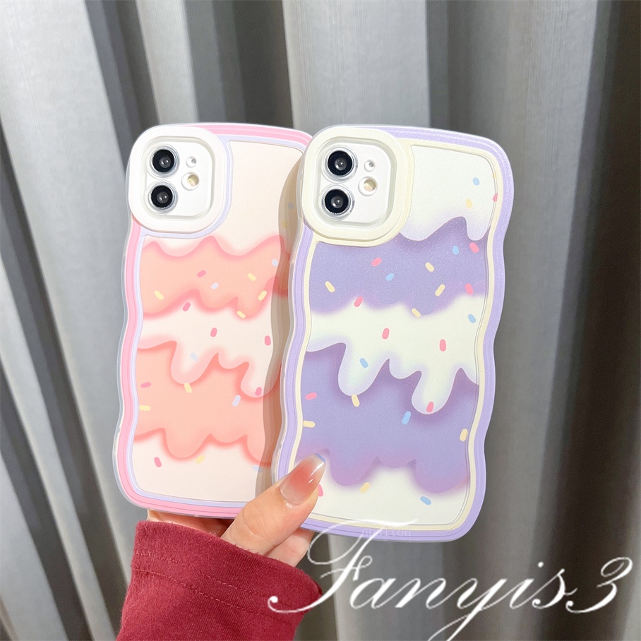 Redmi 12C 10C 10A 10 9 9A 9C 9T Note 11 Pro+ 11s 11 10s 10 9s 9 8 Pro Poco X4Pro X3 Pro X3NFC M4 Mi 11 Lite 10TPro Bingkai Gelombang Leleh Es Krim Phone Case TPU Pelindung Lembut Sarung