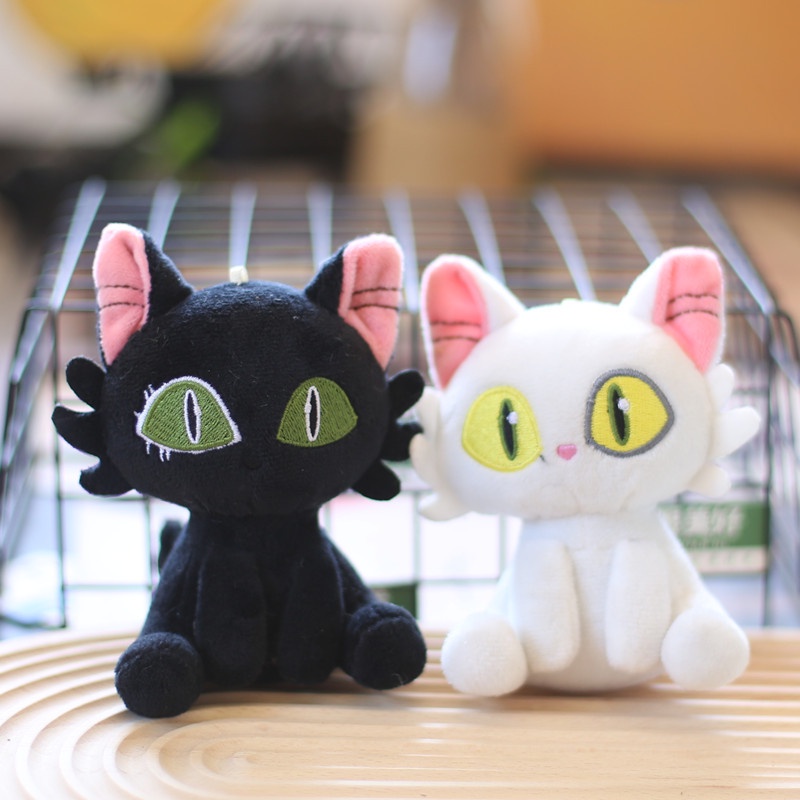 Baru Suzume No Tojimari Mainan Mewah Daijin Kucing Dan Sadaijin Kucing Hitam Plushie Boneka Lembut Boneka Gantungan Kunci Aksesori