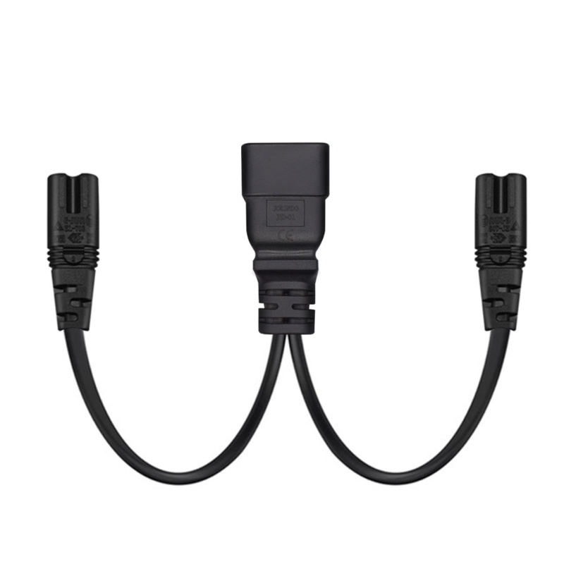 Zzz 1ft IEC320 C20 Ke IEC320 C7+C7 Female AC-Power Extension Cable Kabel Adaptor