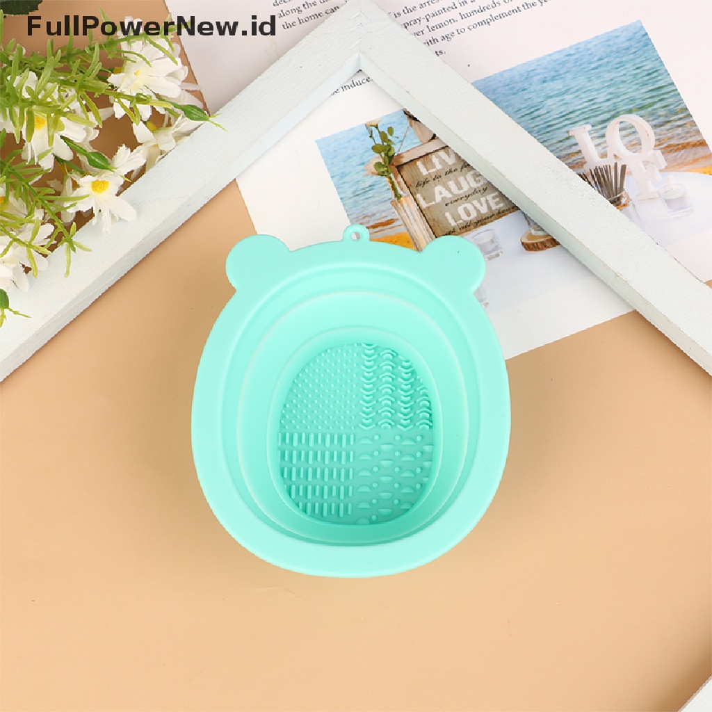 Power Makeup Brush Cleaner Scrubber Pads Cuci Alas Silikon DIY Masker Mangkuk ID