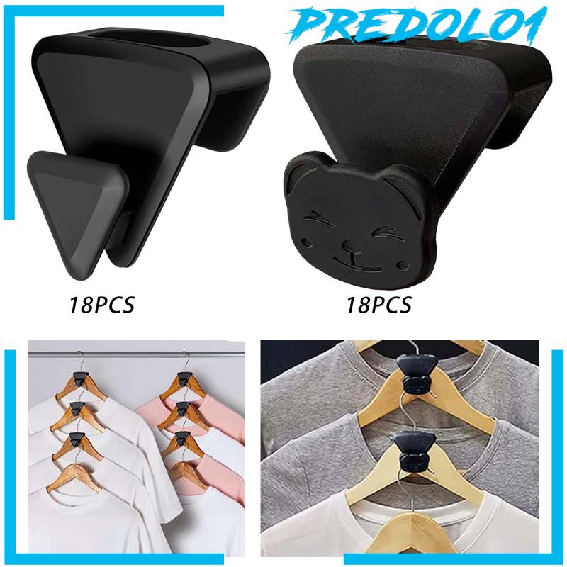 [Predolo1] 18pcs Gantungan Cascading Kait Gantungan Baju Pakaian Organizer Hook Untuk Hotel