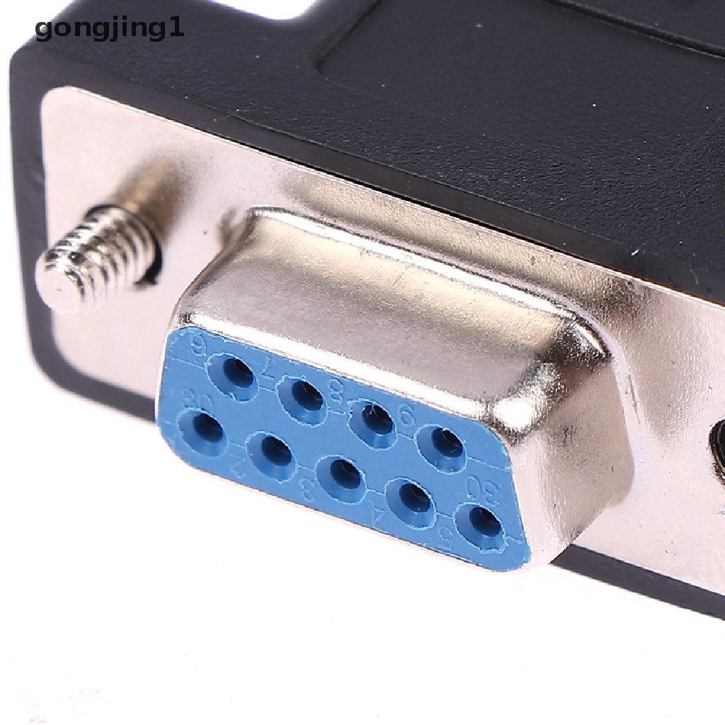 Ggg 1Pc DB9 RS232 Male/Female to RJ45 Female Adapter COM Port to LAN Ethernet Port Converter ID