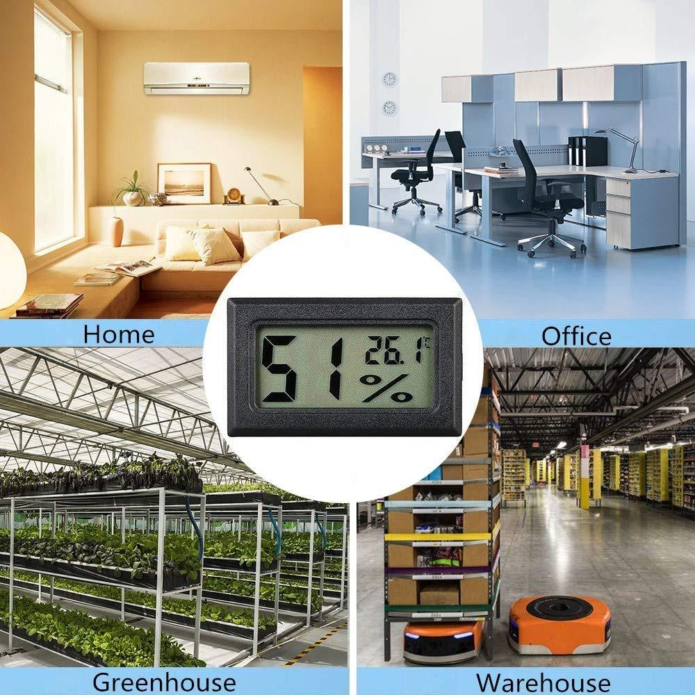 Lanfy Sensor Suhu Tertanam Nyaman Digital Thermometer Hygrometer LCD Thermo Meter Hygrometer